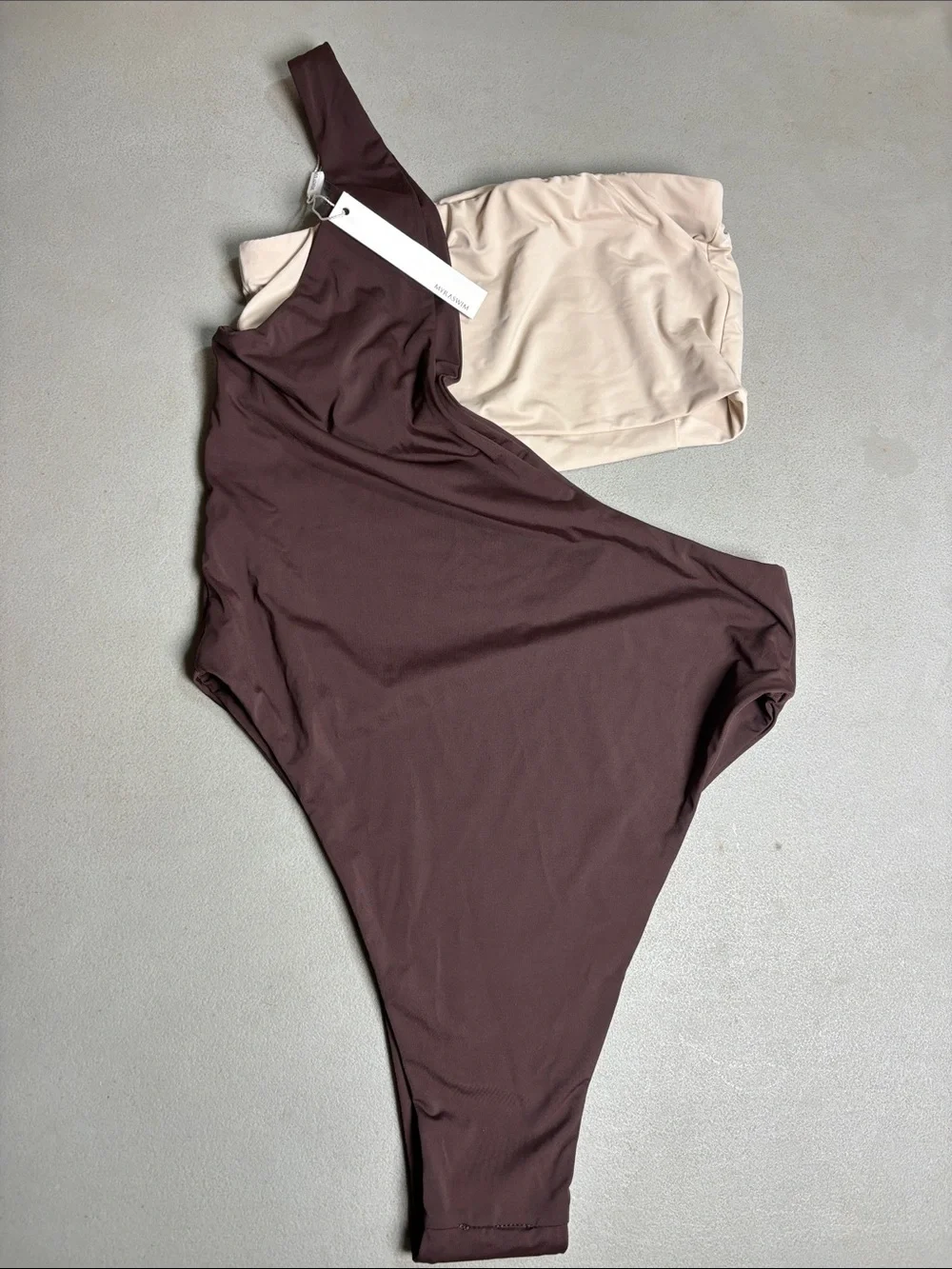 MYRASWIM Women’s One-Piece Swimsuit in Chocolate and Cream
